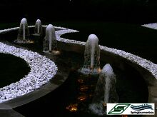 Wasserband mit Schaumquelldüsen