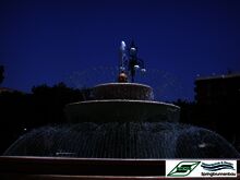 Springbrunnen mit Düsenringen