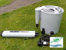 Vortexfilter mit UVC und Pumpe